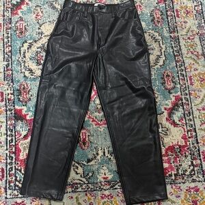 Black Abercrombie &Fitch vegan Leather Pants
